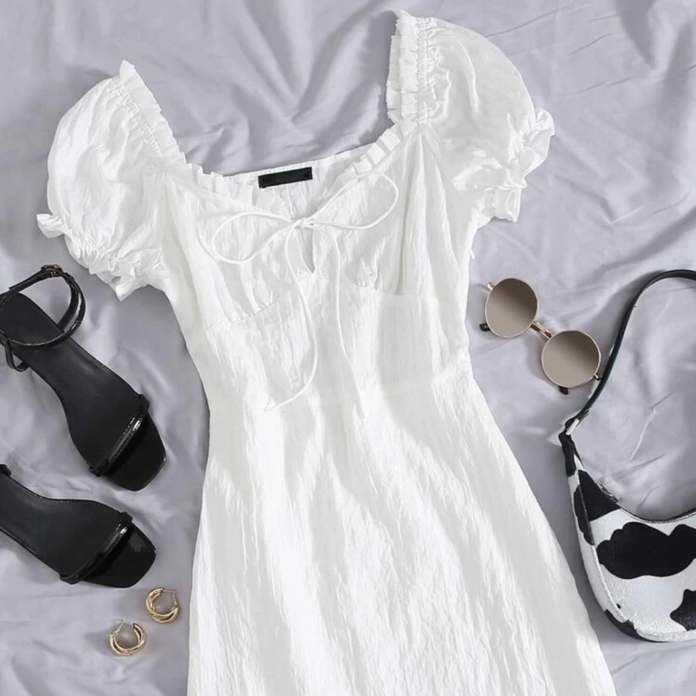 Milkmaid Puff Sleeve Dress